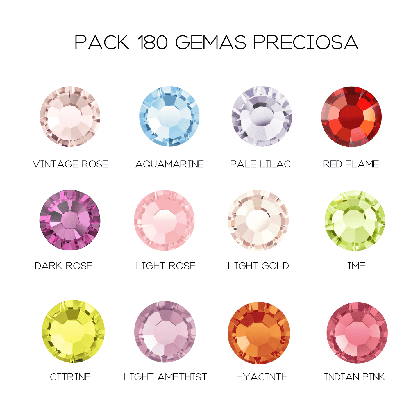 PACK 180 GEMAS BÁSICAS PRECIOSA - Gems By Mar