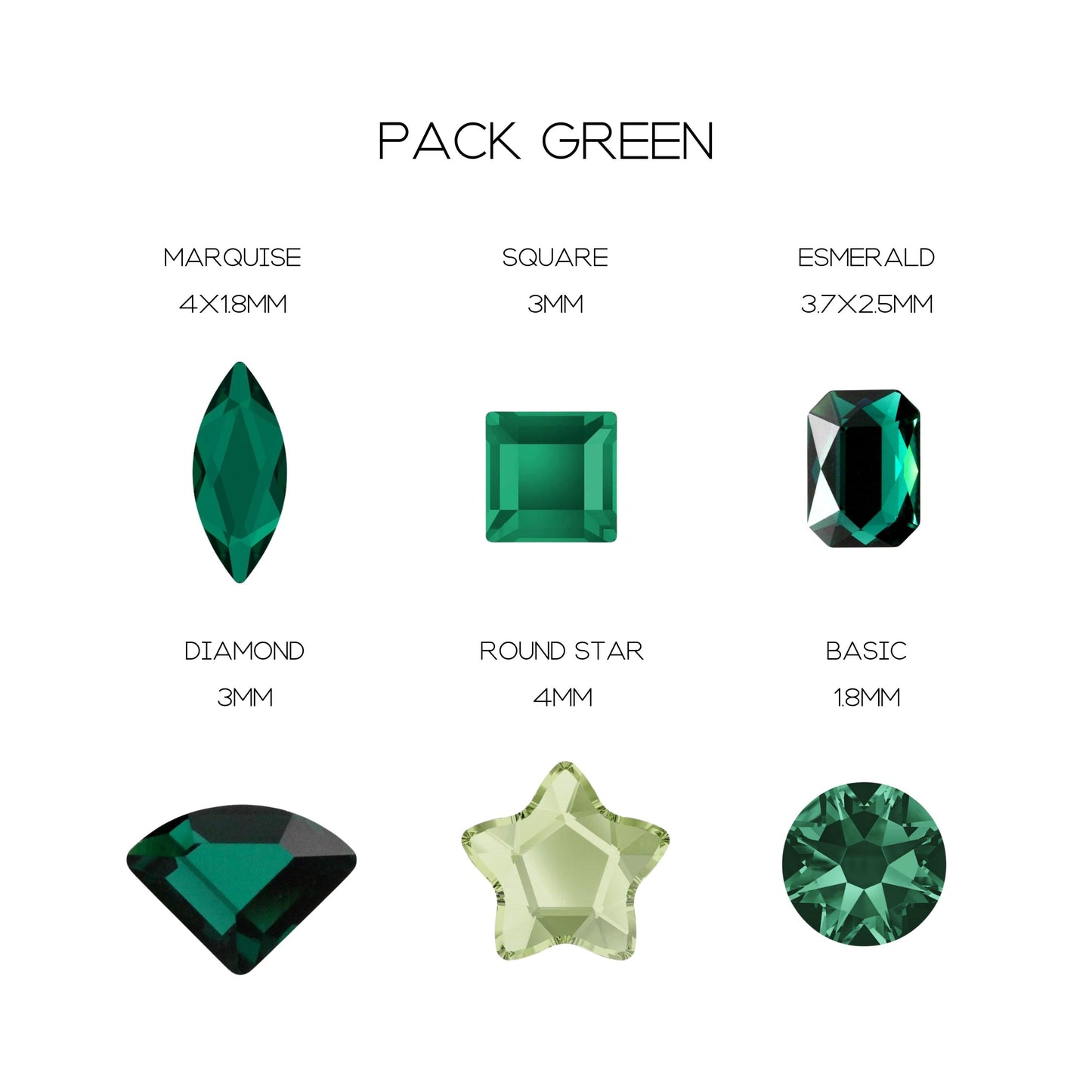 PACK SWAROVSKI VERDE - Gems By Mar