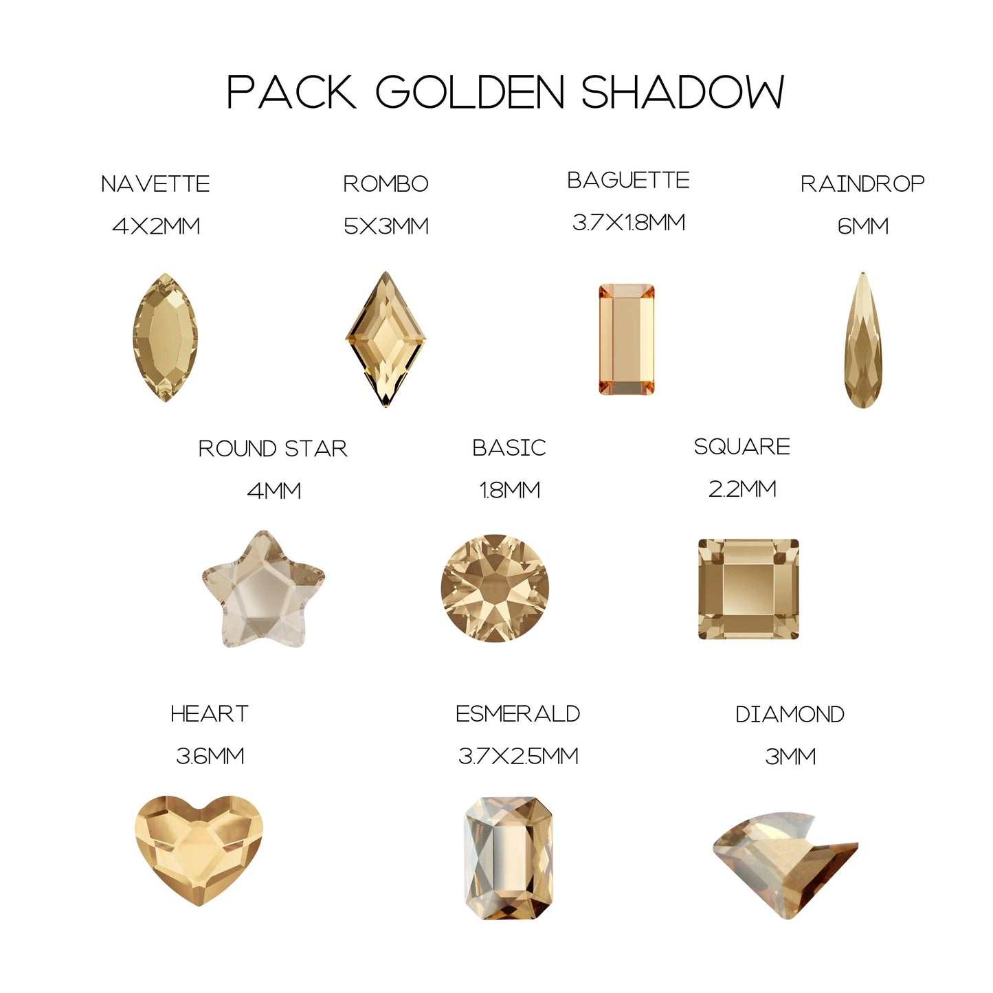 PACK SWAROVSKI DORADO - Gems By Mar