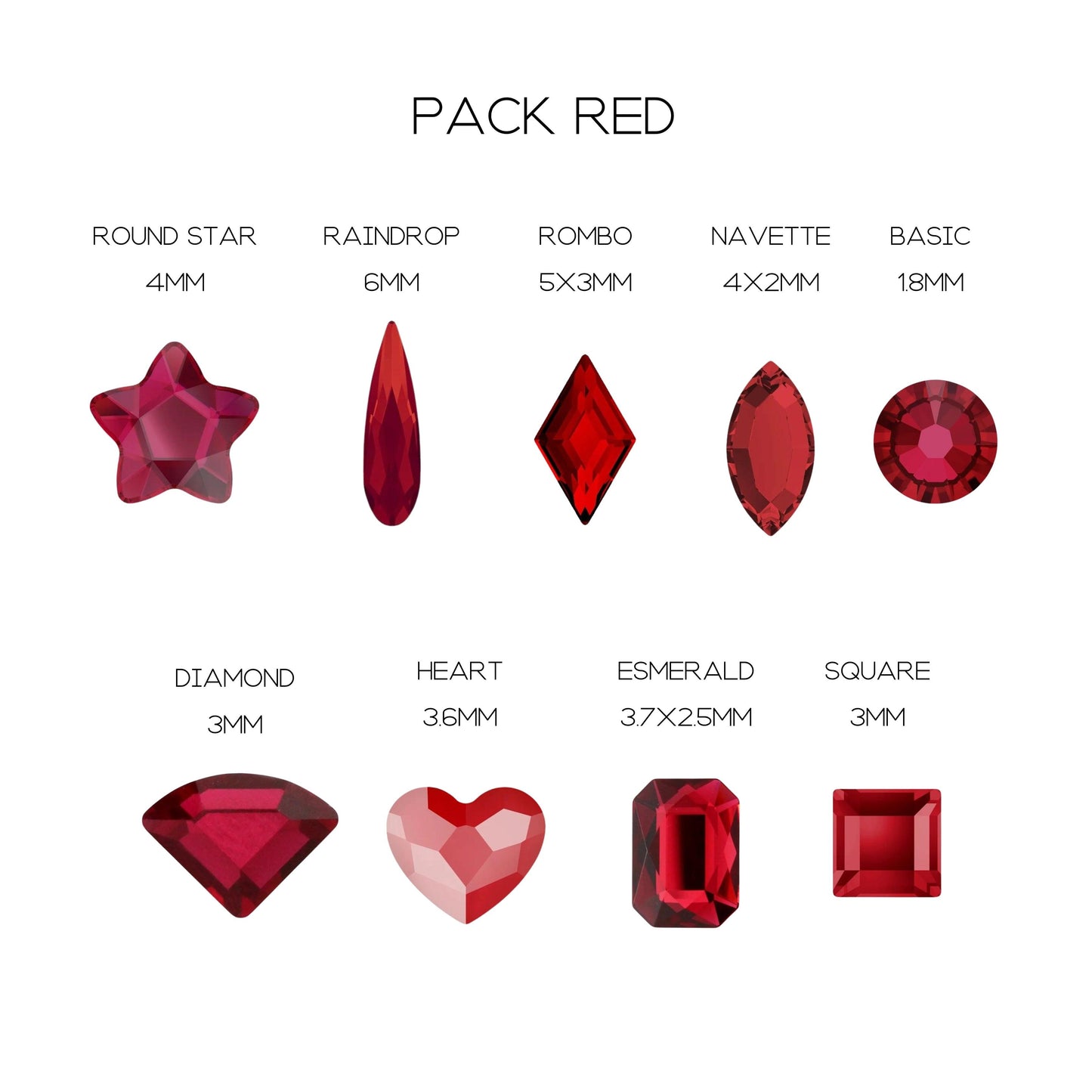PACK SWAROVSKI ROJO - Gems By Mar