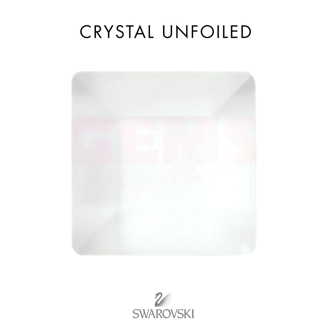 SWAROVSKI® Square Crystal Unfoiled