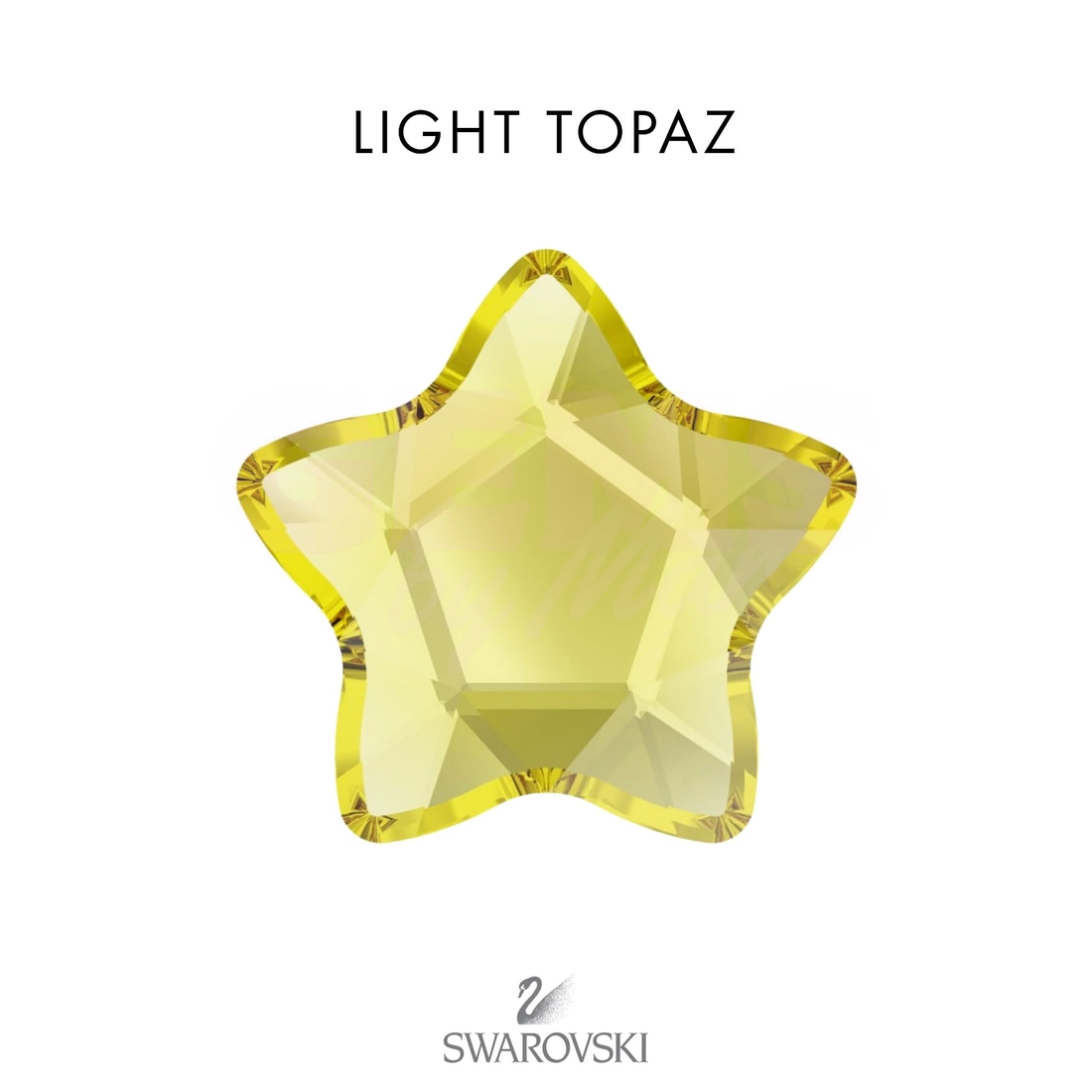 SWAROVSKI® Round Star Light Topaz