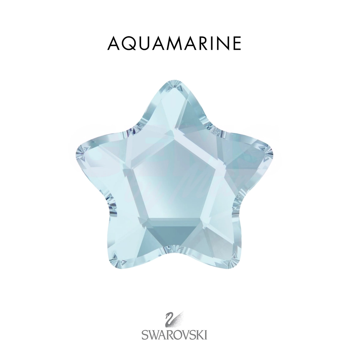 SWAROVSKI® Round Star Aquamarine