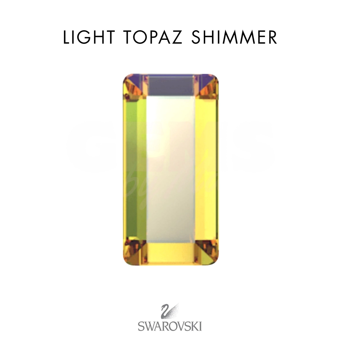 SWAROVSKI® Baguette Light Topaz Shimmer