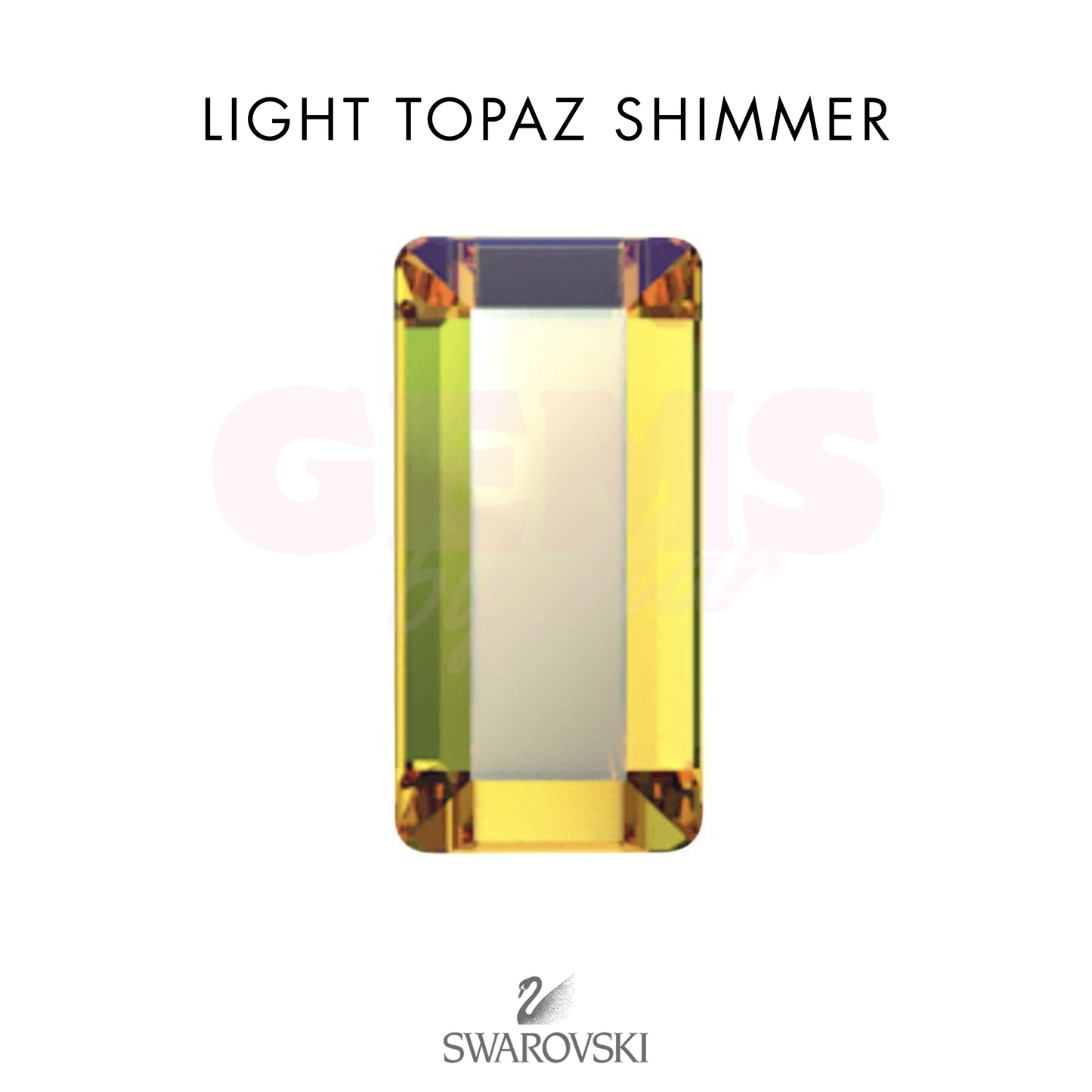 SWAROVSKI® Baguette Light Topaz Shimmer