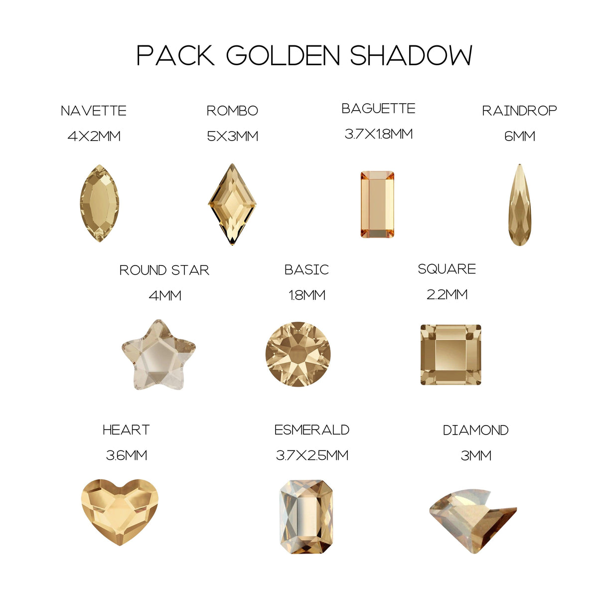 PACK SWAROVSKI DORADO - Gems By Mar