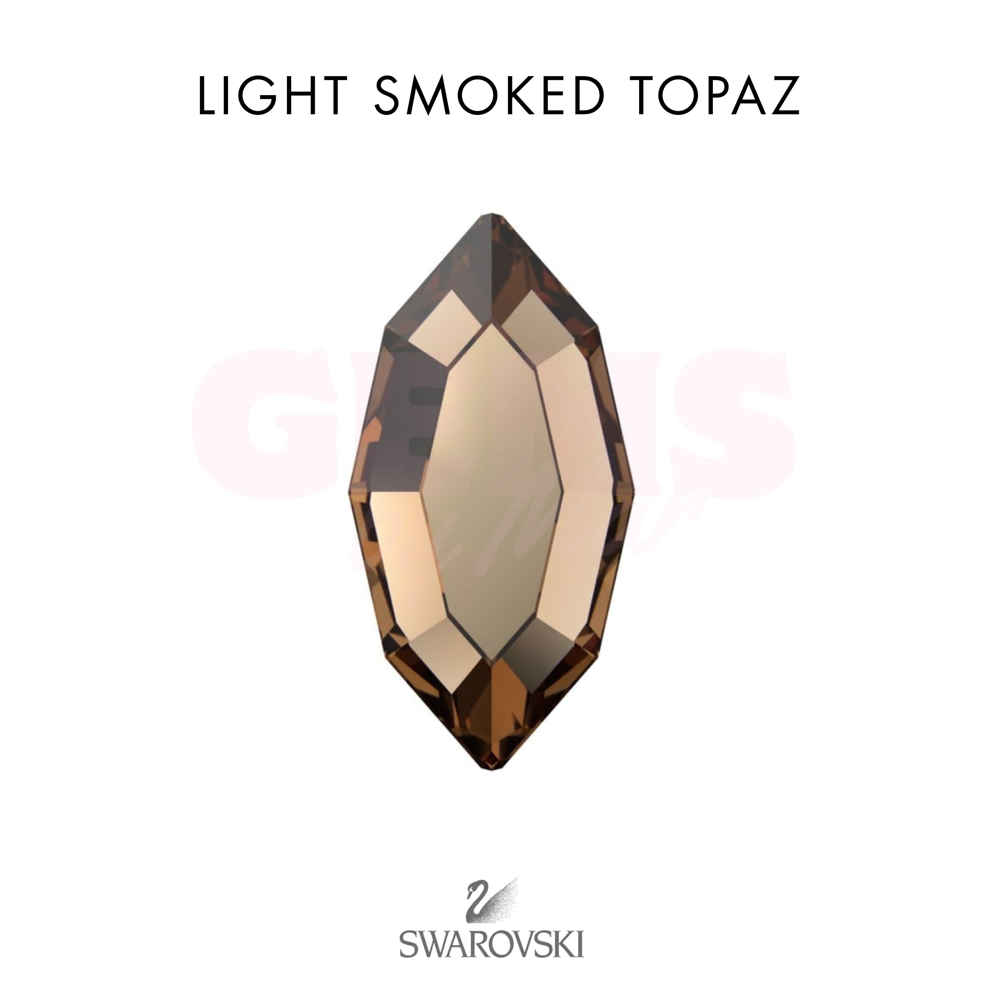 SWAROVSKI® Navette Light Smoked Topaz