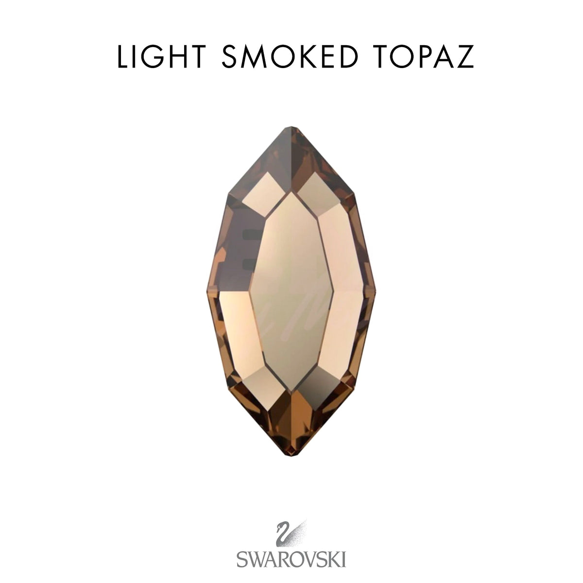 SWAROVSKI® Navette Light Smoked Topaz