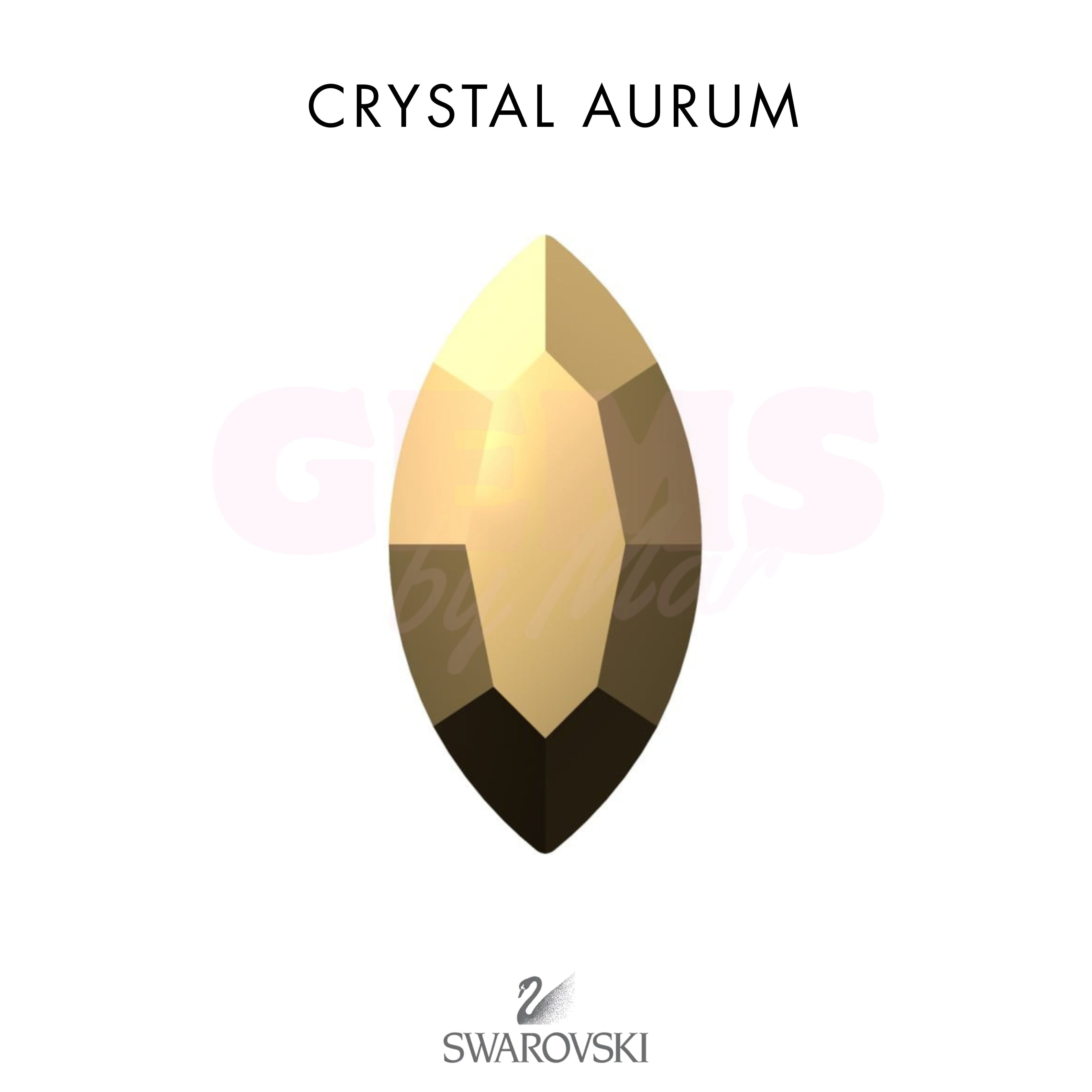 SWAROVSKI® Navette Crystal Aurum