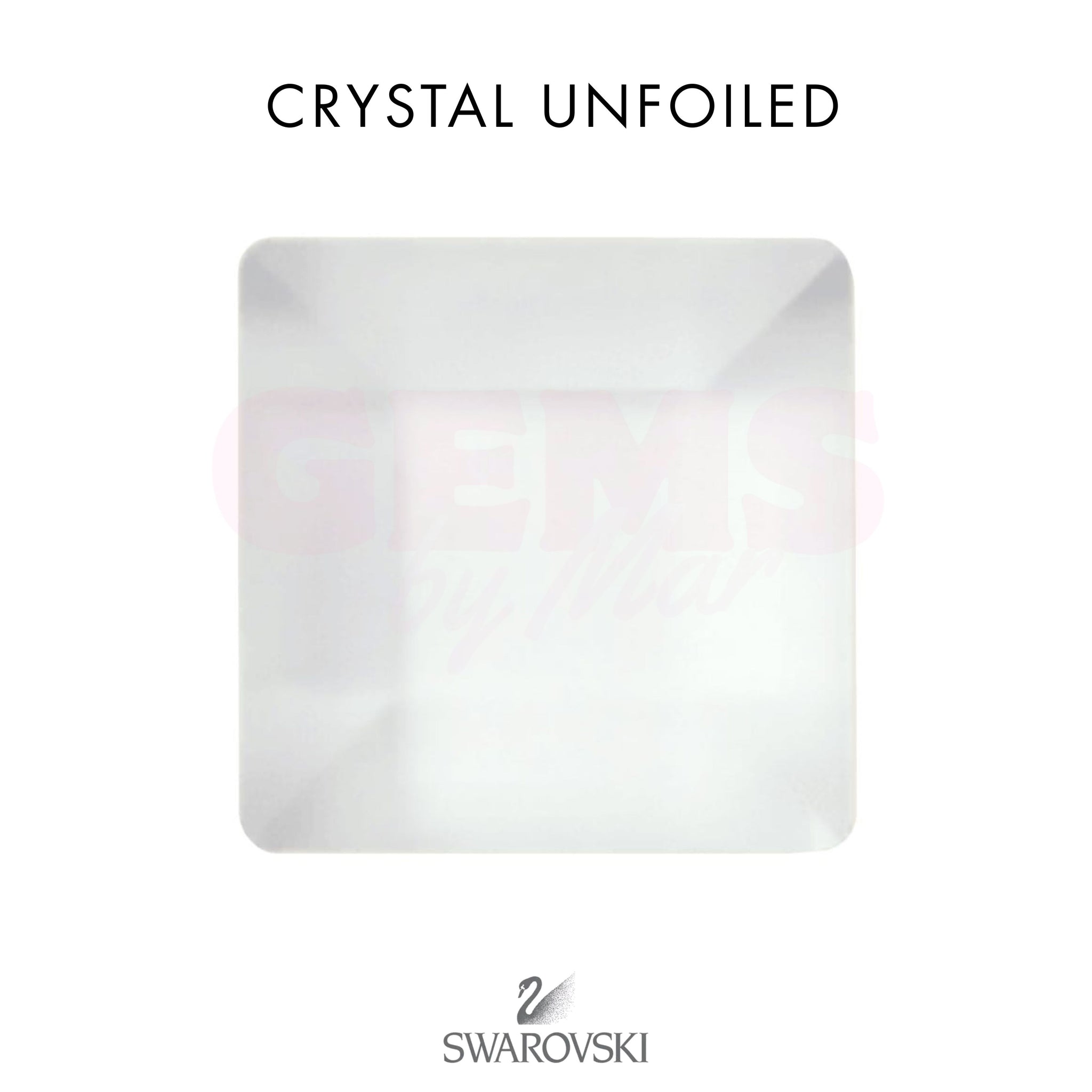 SWAROVSKI® Square Crystal Unfoiled