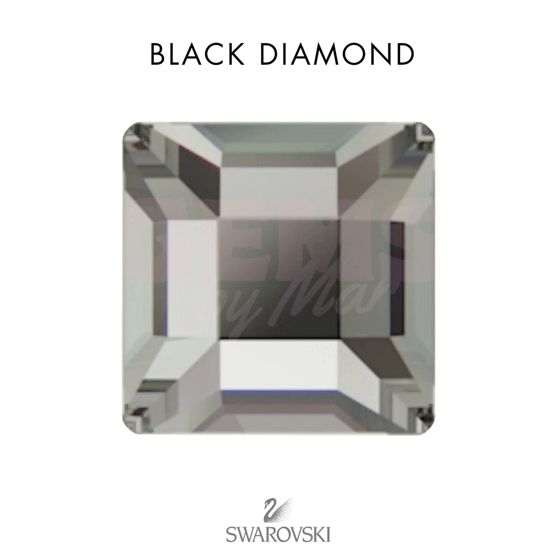 SWAROVSKI®  Square Black Diamond