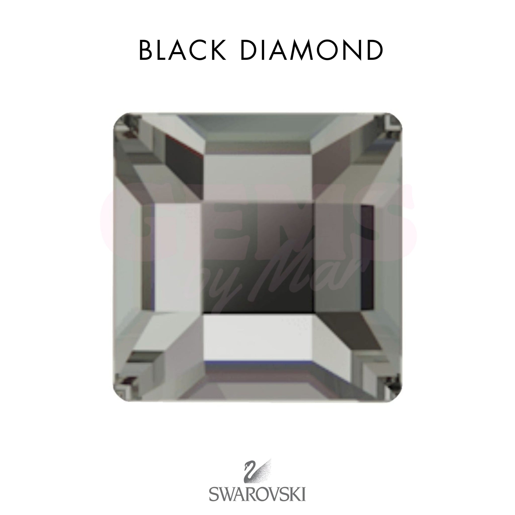 SWAROVSKI®  Square Black Diamond