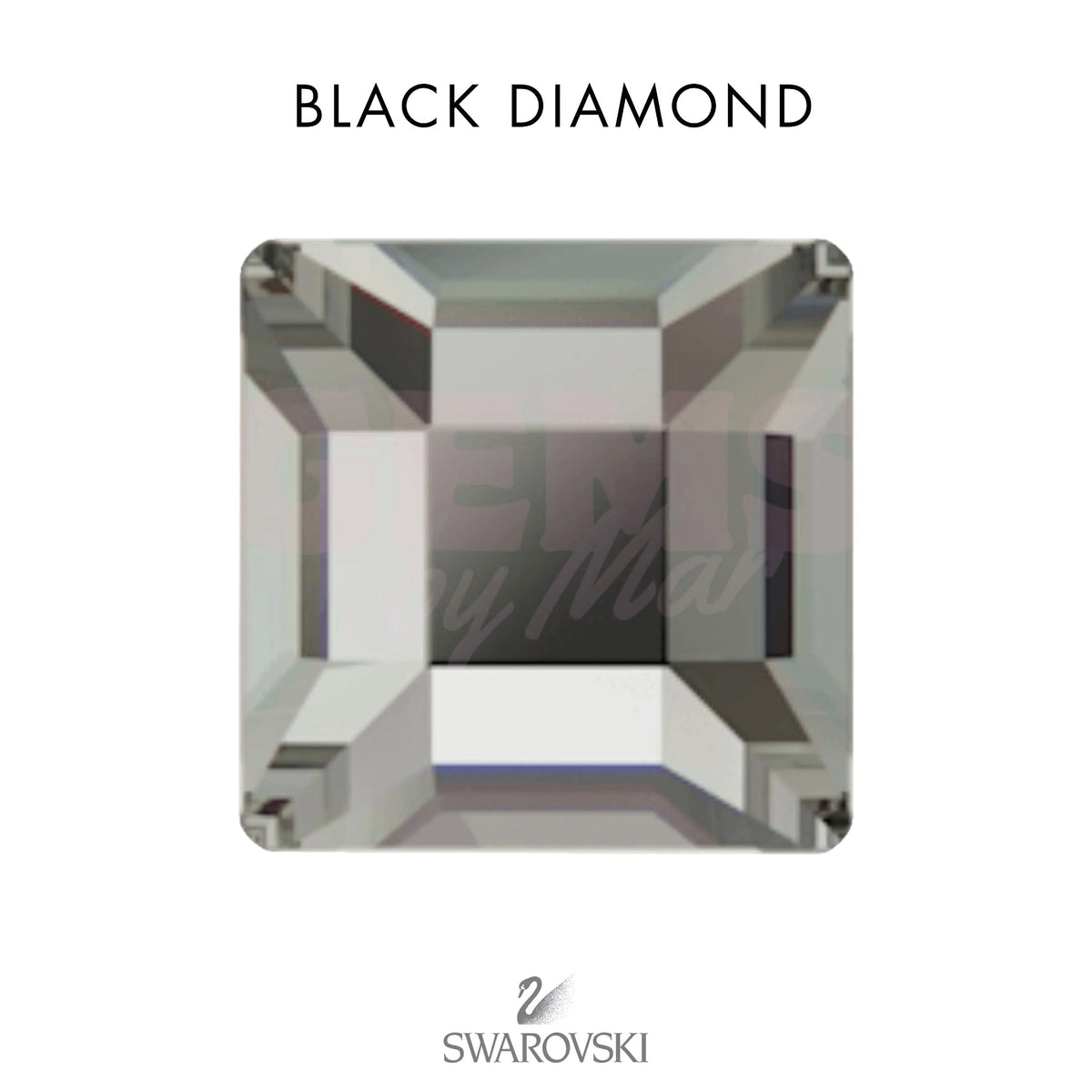 SWAROVSKI®  Square Black Diamond