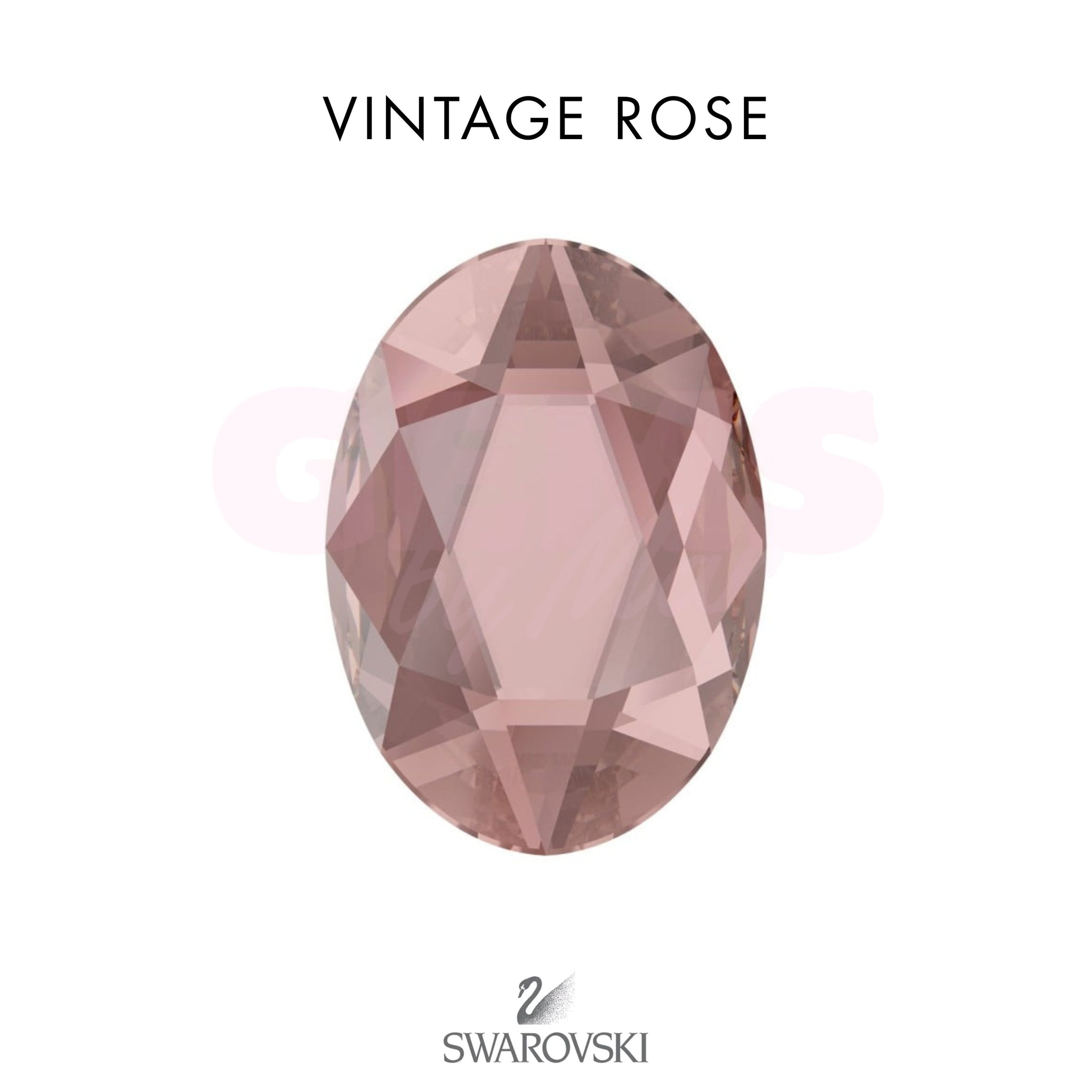 SWAROVSKI® Oval Vintage Rose