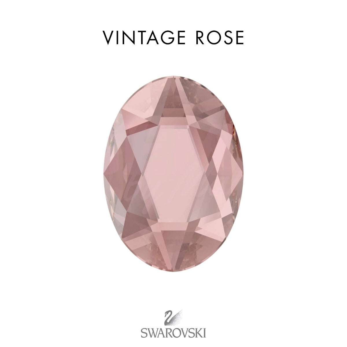 SWAROVSKI® Oval Vintage Rose